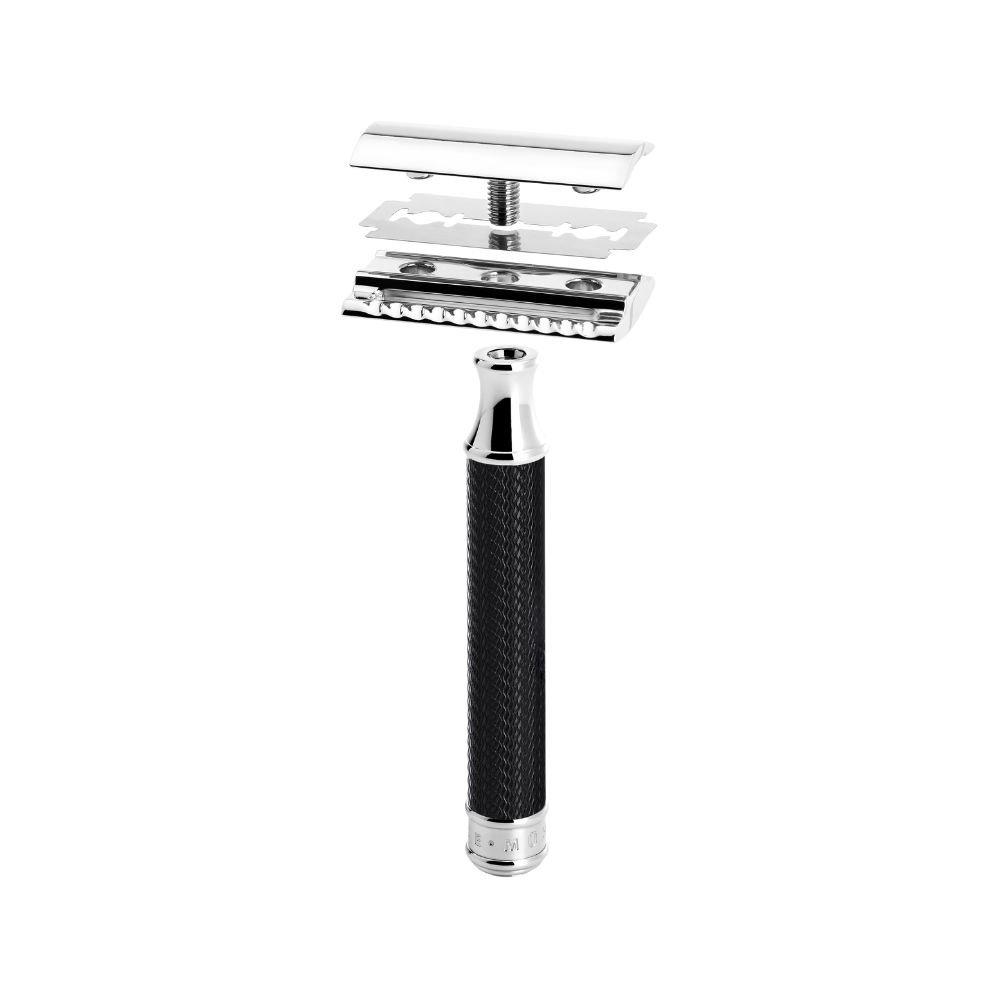 Mhle R89 DE safety razor - Closed Comb - Black