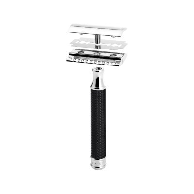 Mhle R89 DE safety razor - Closed Comb - Black