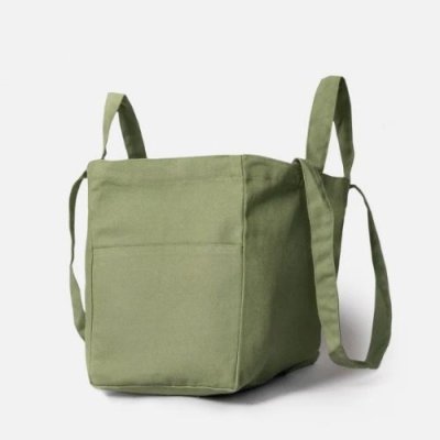 Shopping bag in organic cotton - Low - Green