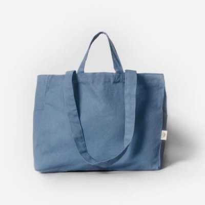 Shopping bag in organic cotton - Low - Blue