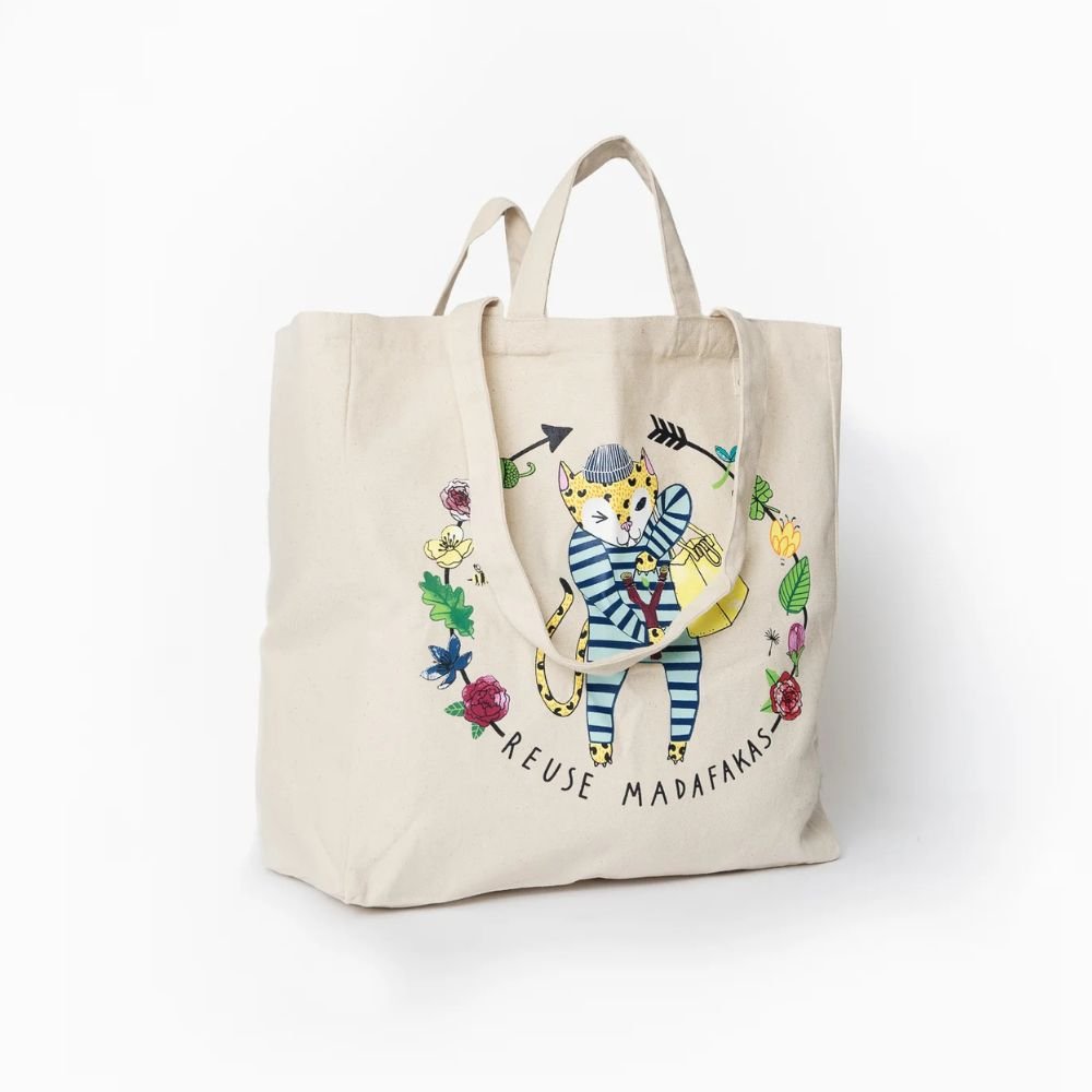 Tote bag in organic cotton - REUSE - Nature