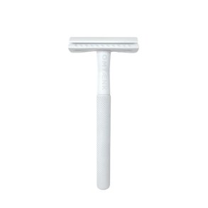 DE safety razor - Closed Comb shaver - White