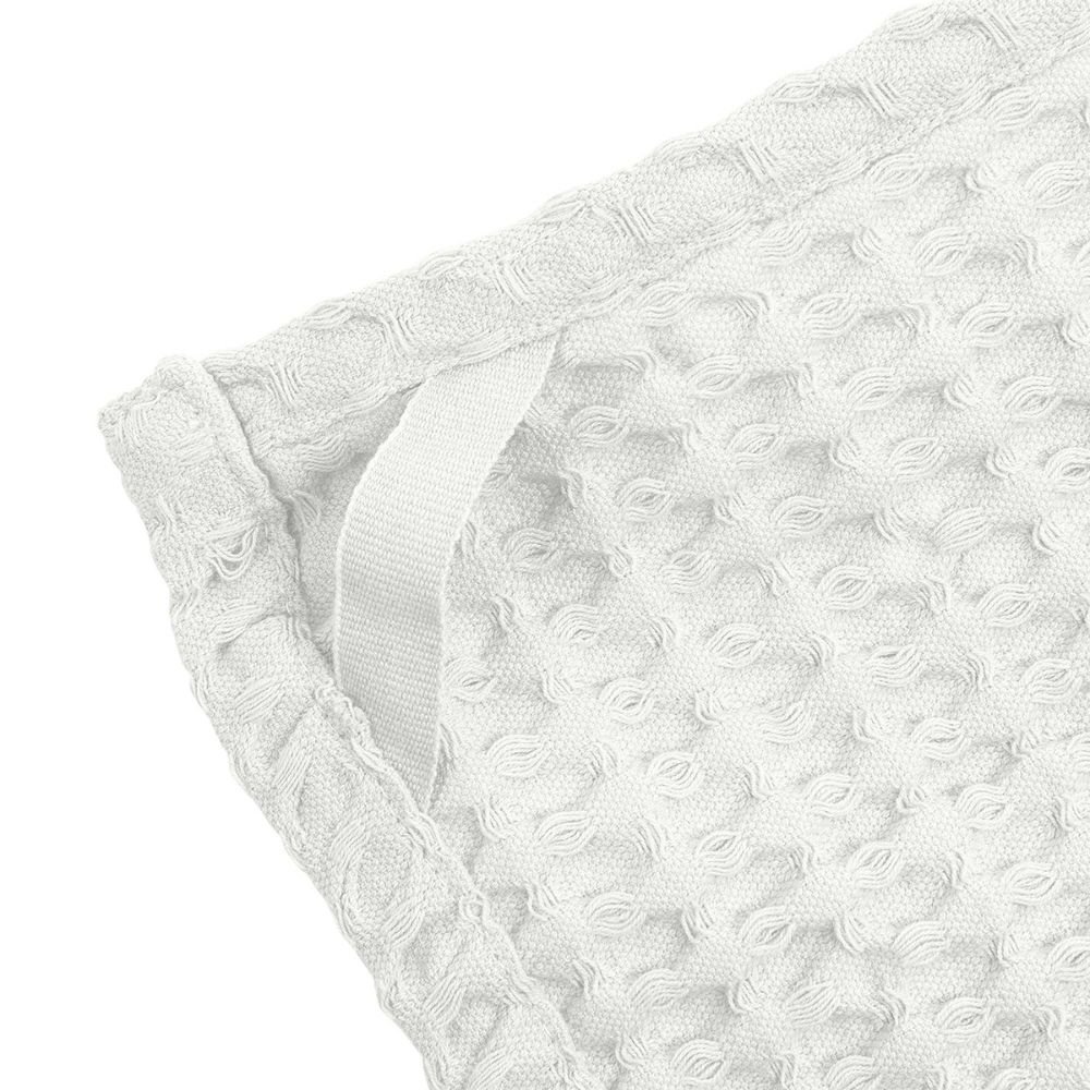 Wash cloth in organic cotton - Big Waffle - White