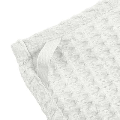 Wash cloth in organic cotton - Big Waffle - White