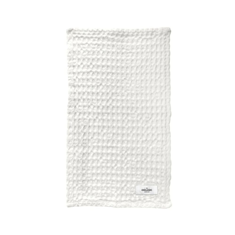 Wash cloth in organic cotton - Big Waffle - White