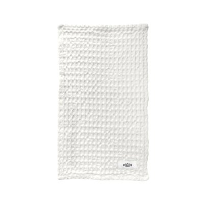 Wash cloth in organic cotton - Big Waffle - White