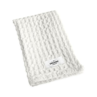 Wash cloth in organic cotton - Big Waffle - White