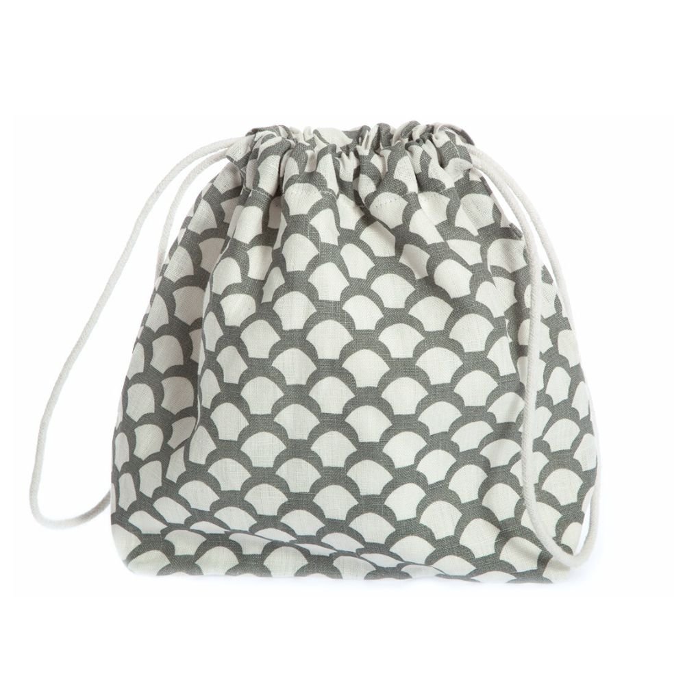 Drawstring toiletry bag - Saras Roof - Grey