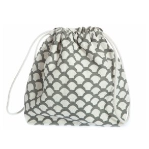 Drawstring toiletry bag - Saras Roof - Grey