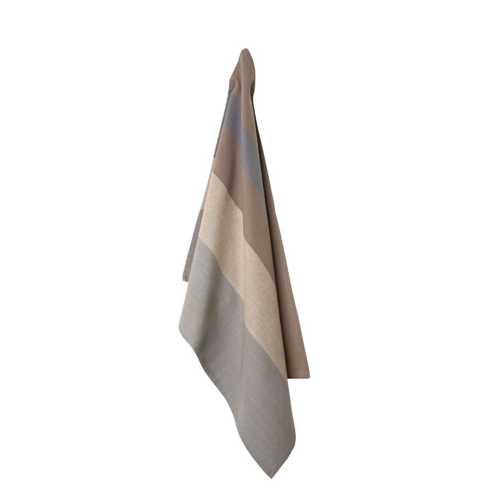 Tea towel in organic cotton - Klement - Brown
