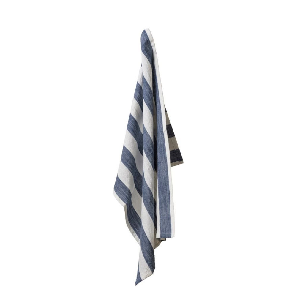 Tea towel in organic cotton - Valentin - Blue