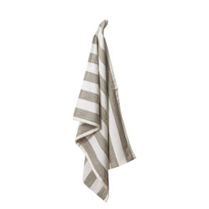 Tea towel in organic cotton - Valentin - Khaki