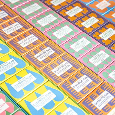 Schampokaka - lavendel, enbr & citron - 100 g