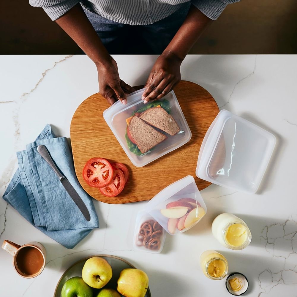 Stasher Bag silikone pose - Sandwich - Clear