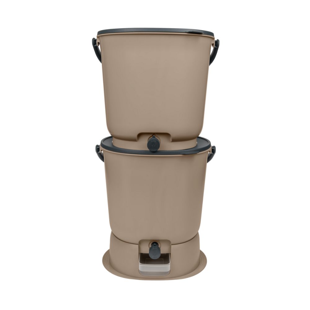 Bokashi kompostspand sæt – Essential – Cappuccino