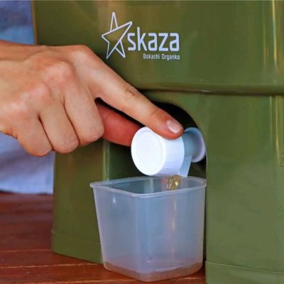Bokashi kompostspand st - Organko 1 - Oliven/Hvid