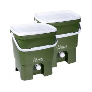 Bokashi compost bin set - Organko 1 - Olive/White