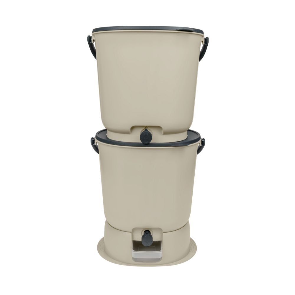 Bokashi compost bin set - Essential - Cream white