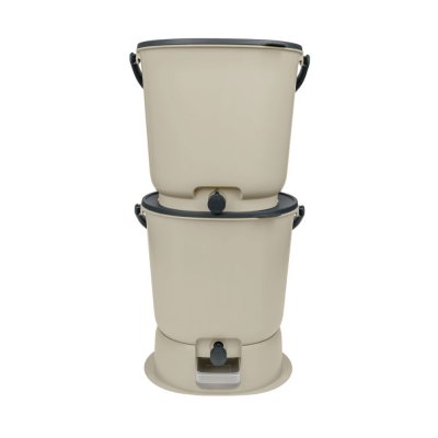 Bokashi compost bin set - Essential - Cream white