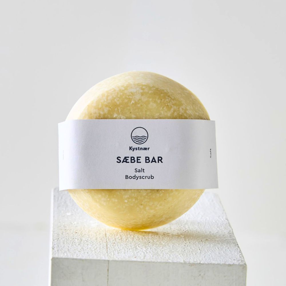 Bodyscrub sæbe bar - med Læsø sydesalt - Økofamilien