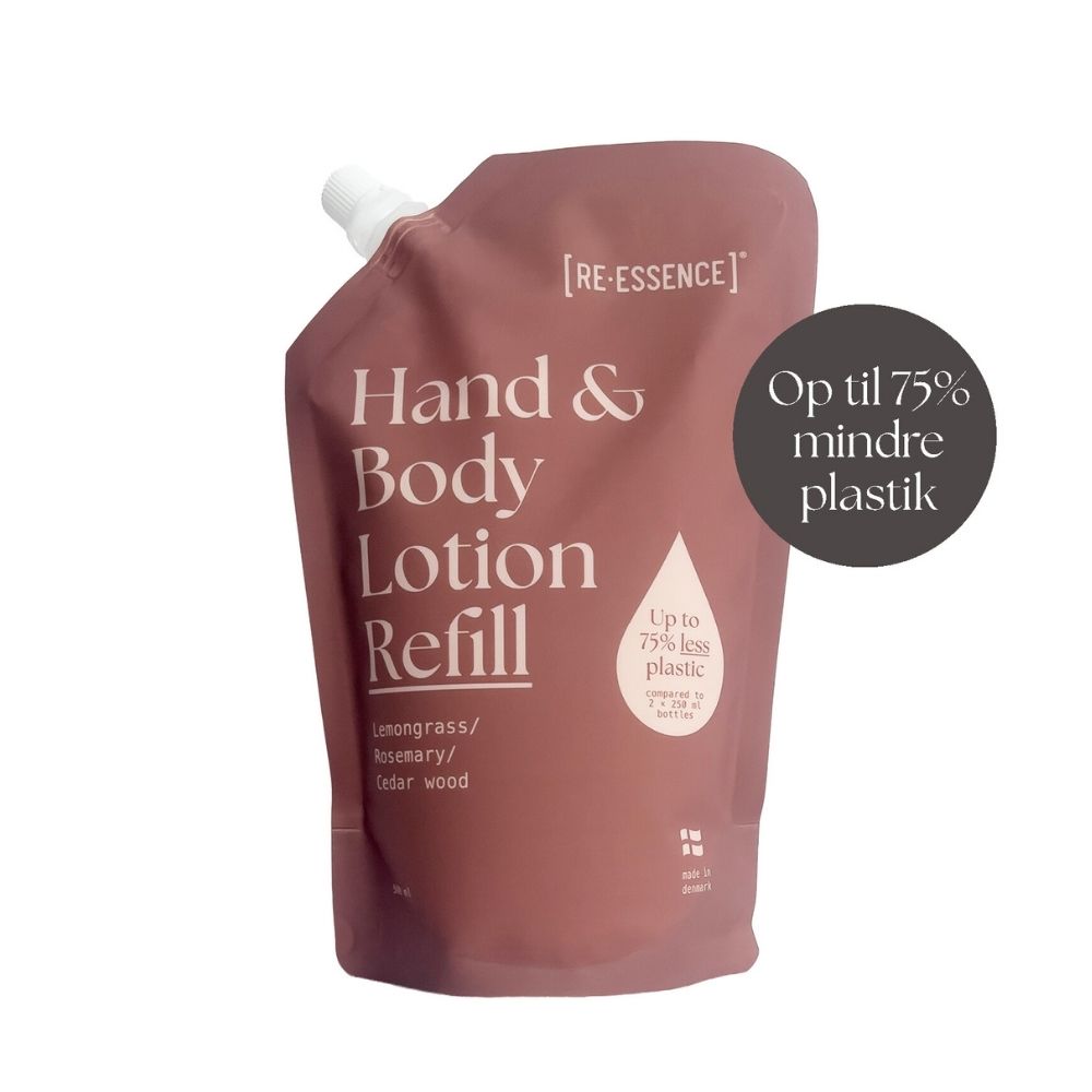 Hand & Body lotion Refill - Citrongræs, Rosmarin & Cedertræ - Økofamilien