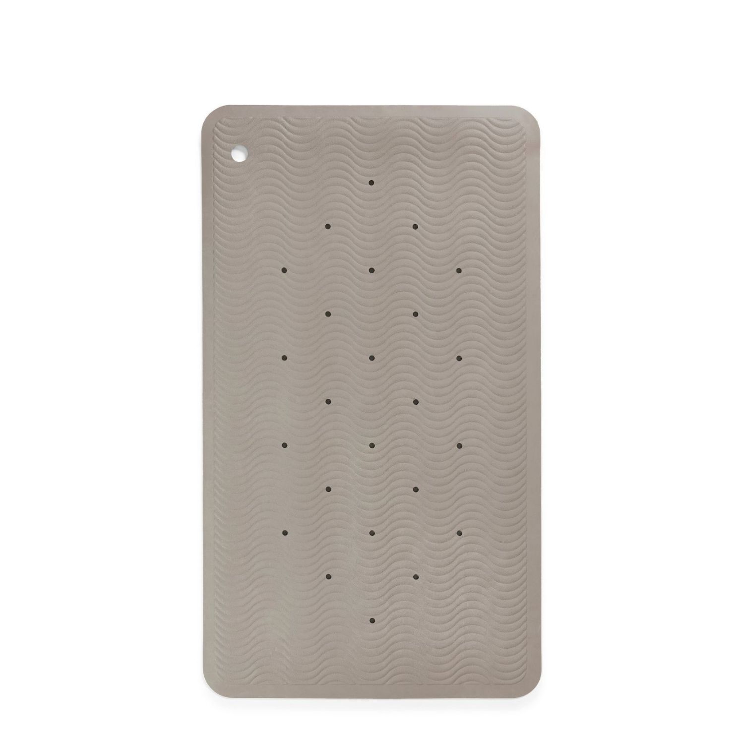 Skridsikker bademåtte i naturgummi - 32x56 cm Taupe - Økofamilien