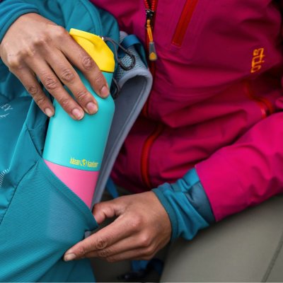 Trinkflasche mit Sportverschluss - Turquoise Kaleidoscope