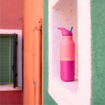 Trinkflasche mit Sportverschluss - Pink Kaleidoscope