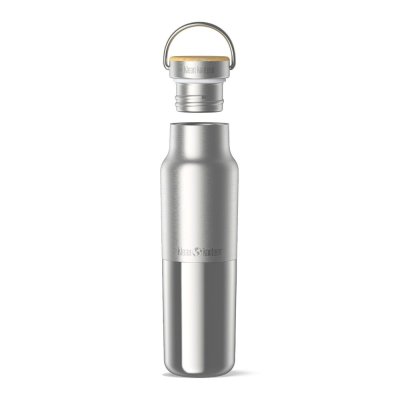 Thermo-Trinkflasche mit Bambusdeckel - 355 ml - Reflect