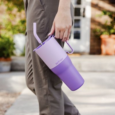 Gro�er RISE Thermobecher mit Strohhalm - 1065 ml - Orchid Bloom