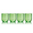 Upcyclede drikkeglas - Curve - Gr�n - 4 stk