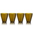 Upcyclede & stabelbare drikkeglas - Olivengr�n - 4 stk