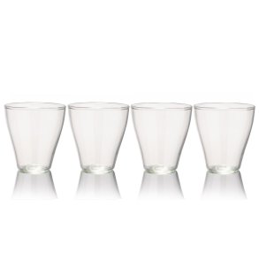 Upcyclede & stabelbare drikkeglas - 4 stk