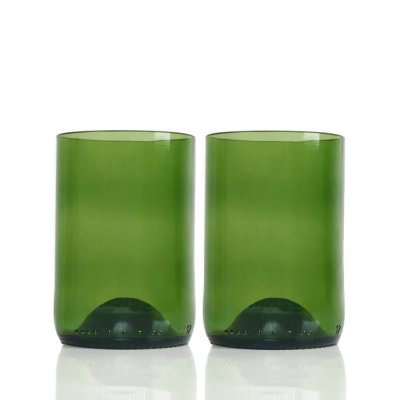 Upcyclede drikkeglas - Gr�n - 2 stk