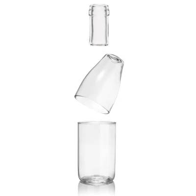 Upcyclede & stabelbare drikkeglas - 4 stk