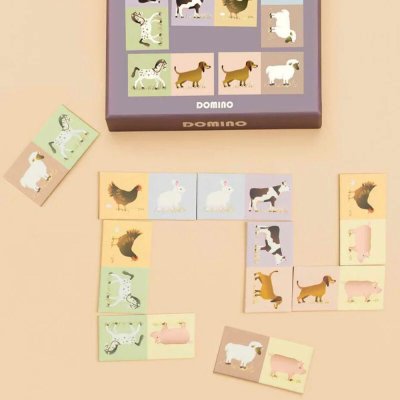 Domino med Bondeg�rdsdyr