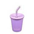 B�rnekop i rustfrit st�l med suger�r - Paisley Purple