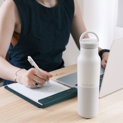 Edelstahl-Trinkflasche mit Schraubverschluss - 355 ml - Barely Blue