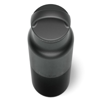 Edelstahl-Trinkflasche mit Schraubverschluss - 355 ml - Schwarz