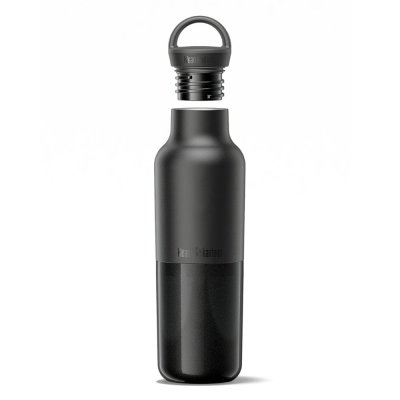 Edelstahl-Trinkflasche mit Schraubverschluss - 592 ml - Black