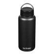 Large stainless steel water bottle - 1182 ml - Black