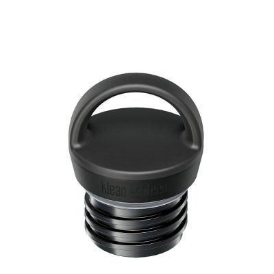 Edelstahl-Trinkflasche mit Schraubverschluss - 355 ml - Schwarz