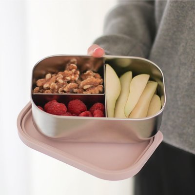 Bento madkasse - 3 faste rum - Soft Rose