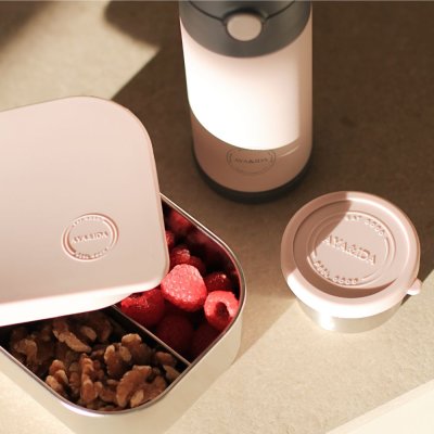 Bento madkasse - 3 faste rum - Soft Rose