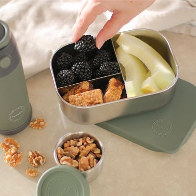 Bento madkasse - 3 faste rum - Tropical Green