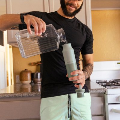 Edelstahl-Trinkflasche mit Schraubverschluss - 355 ml - Iceberg Green