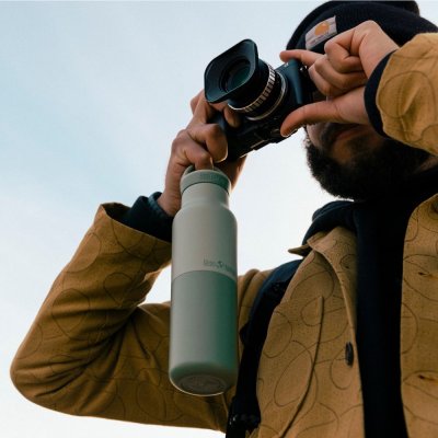 Edelstahl-Trinkflasche mit Schraubverschluss - 355 ml - Iceberg Green