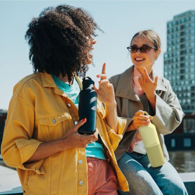 Edelstahl-Trinkflasche mit Schraubverschluss - 592 ml - Wax Yellow