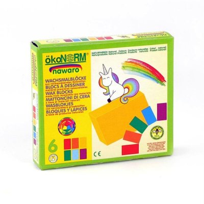 Bienenwachs-Wachsmalkl�cke - Ergonomisch - 6 St�ck