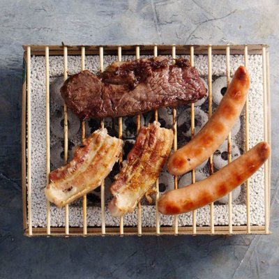 Einweggrill ohne Metall - CasusGrill mit Lavasteinen